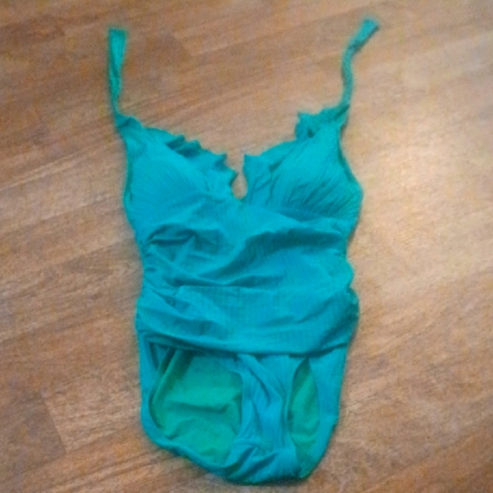 Ellen Tracy Vibrant Green Womens Bodysuit Size 6